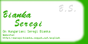 bianka seregi business card